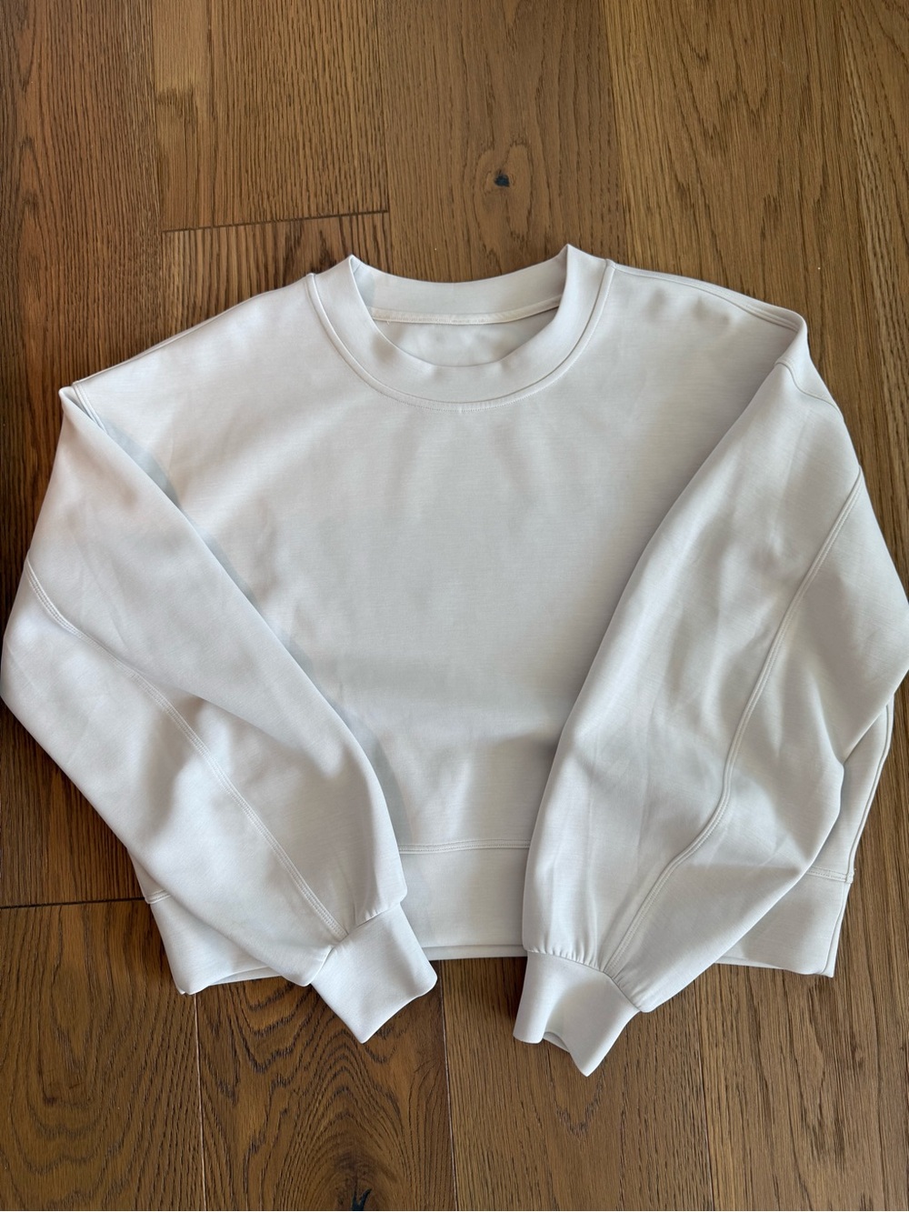 lululemon athletica White Opal Softstream Cropped Crewneck Sweatshirt